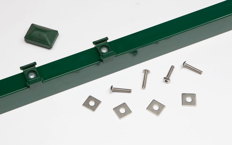 Zaunpfosten Typ VP - mit Edelstahl-Plättchen