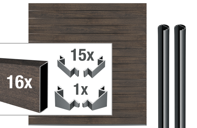 Aluminiumfüllung Rhombus-Profil | VIDUAL pure 100