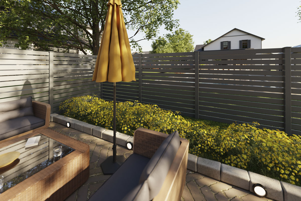 Aluminium Steckzaunprofil VIDUAL line 100