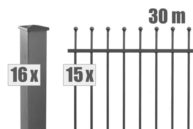 Schmuckzaun Residenz select+ DAVOS inkl. Pfosten